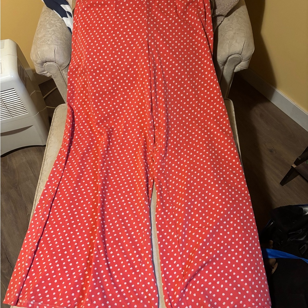 QED London Coral Polka Dot Pants